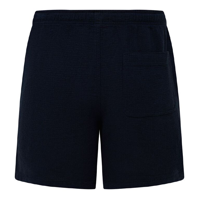 H&H Men's Textured Shorts, Blue Dark, hi-res