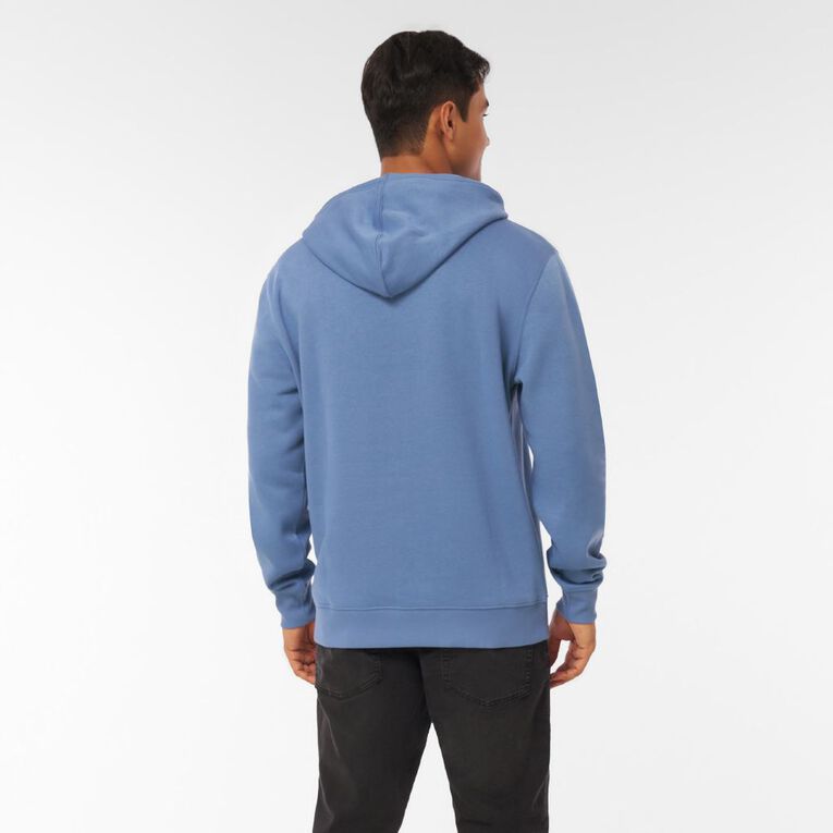 H&H Men's Plain Hoodie Sweatshirt, Blue Mid, hi-res