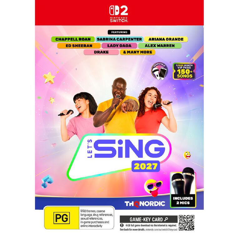 Nintendo Switch 2 Lets Sing 2027 2 Mic Bundle, , hi-res