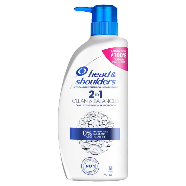 Head & Shoulders Clean & Balanced 2 In 1 750ml, , hi-res