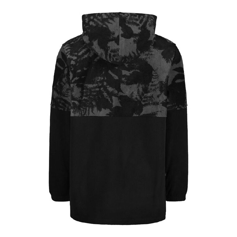 Back Country Spliced Camo Fleece Hooded Sweatshirt, Charcoal, hi-res