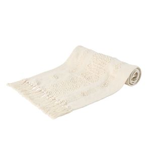 Living & Co Boho Cotton Table Runner Natural