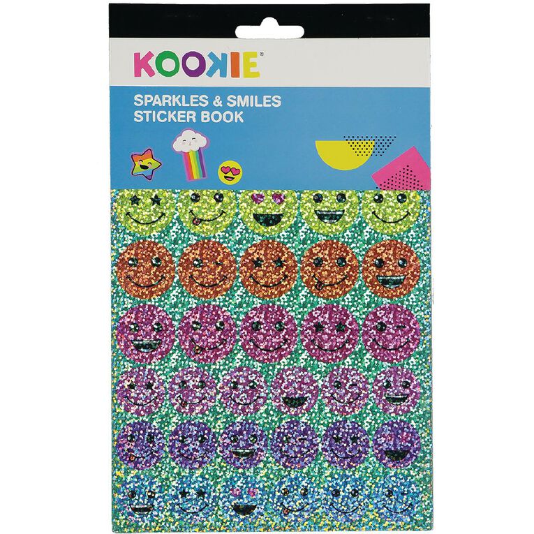 Kookie Sticker Book 5 Page Sparkles & Smiles, , hi-res