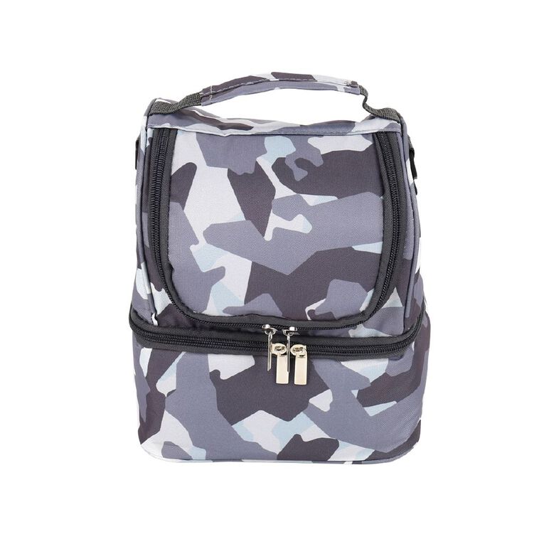 Living & Co Double Decker Lunch Bag Camo Grey, , hi-res