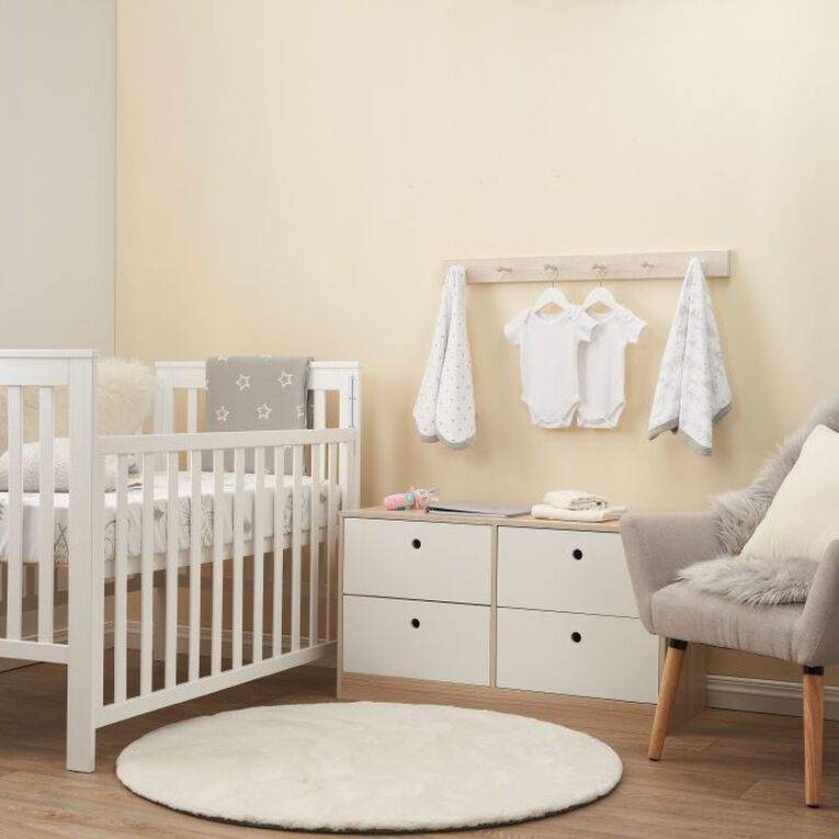 Babywise Jersey Knit Cot Blanket White White The Warehouse