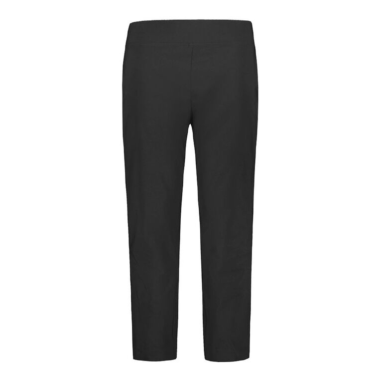 H&H Curve Women's Bengaline Straight Leg Pants, Black, hi-res