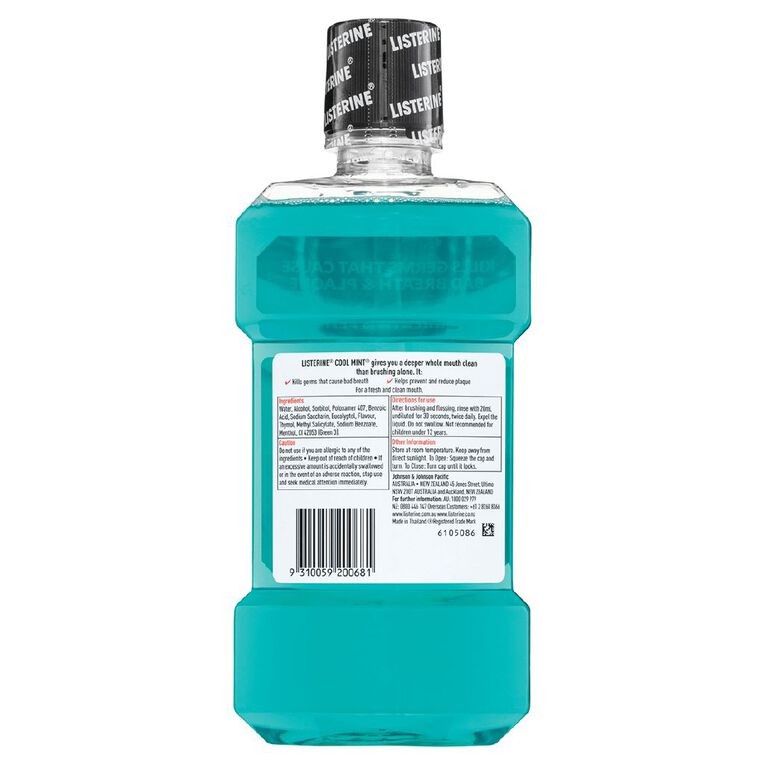 Listerine Cool Mint Mouthwash 500ml, , hi-res
