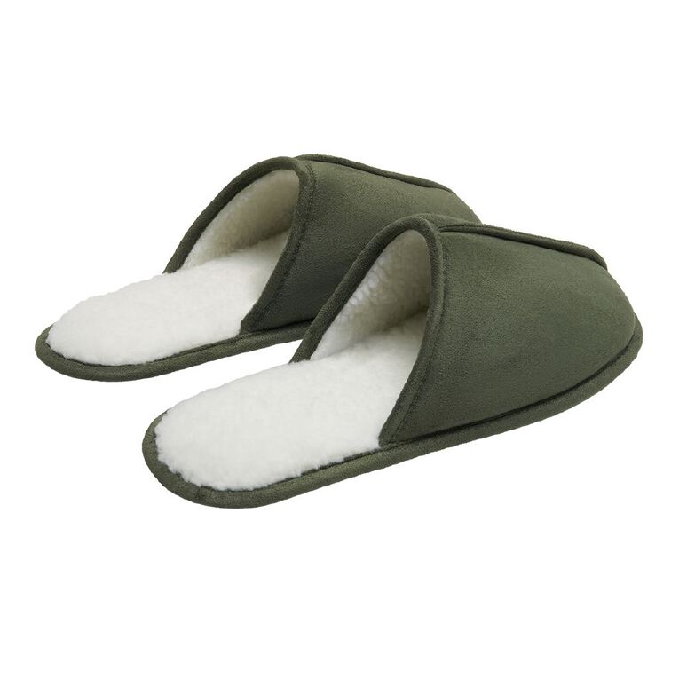 H&H Men's Regan Slip On Slippers, Khaki, hi-res