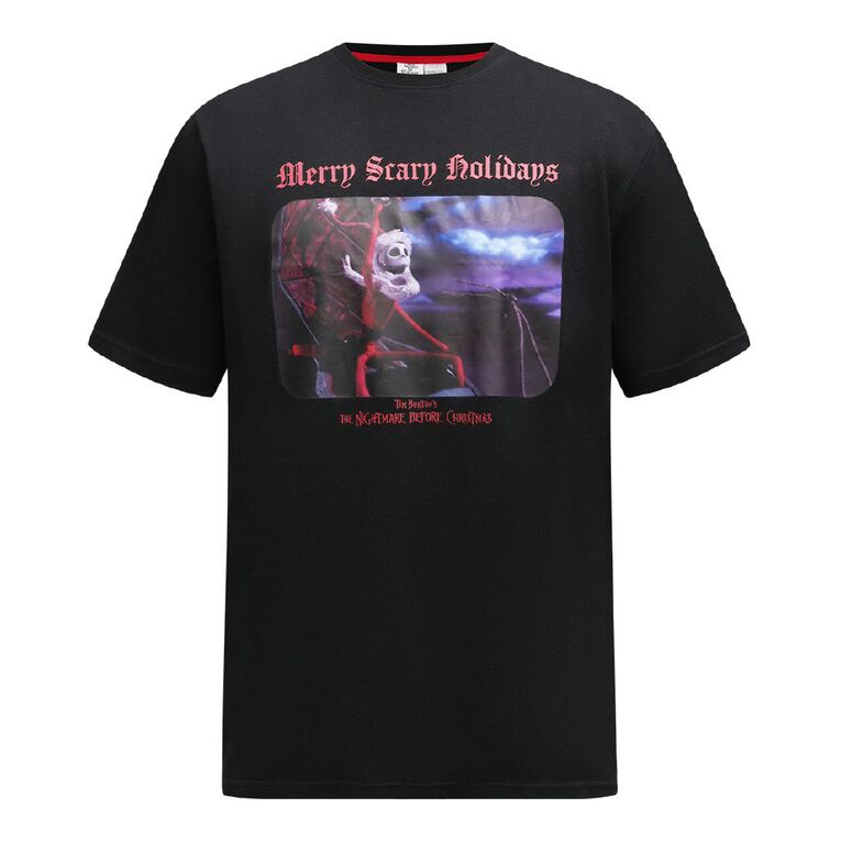 Nightmare Before Christmas Men's Tee, Black, hi-res