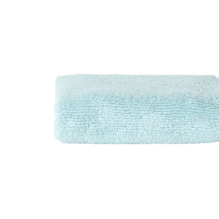 Living & Co Plush Plain Face Towel Blue Light, , hi-res