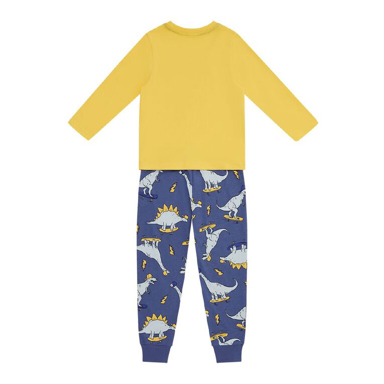 H&H Boys' Knit Pyjama Set, Blue Mid, hi-res