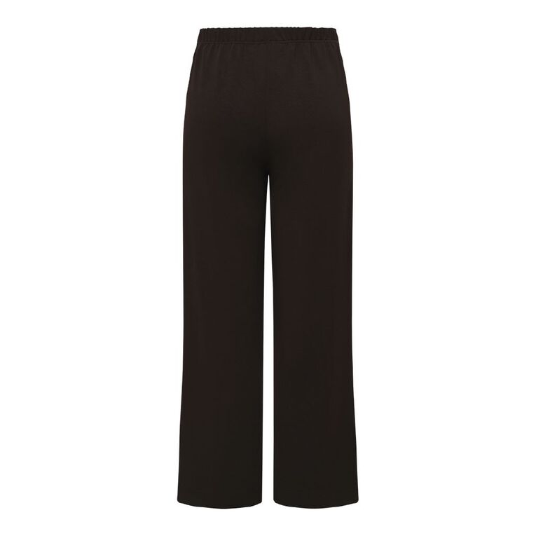 H&H Women's Modal Pintuck Wide Leg Pants, Brown Dark, hi-res