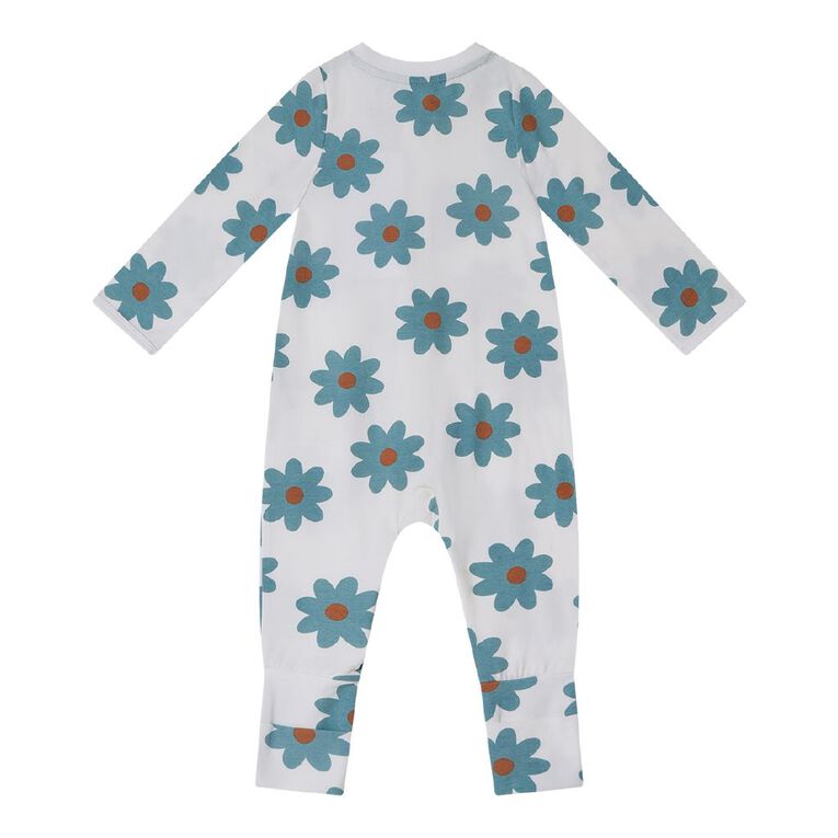 Young Original Babies' Zip-Thru Footless All-in-One, Cream, hi-res