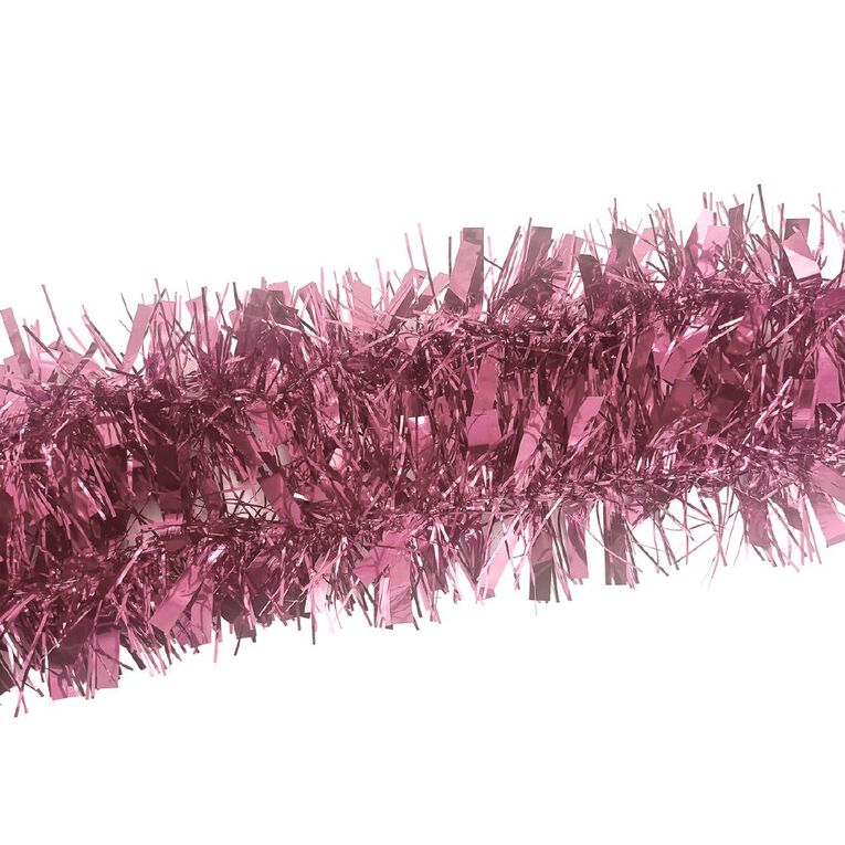 Value Christmas Tinsel 6m Pink, , hi-res
