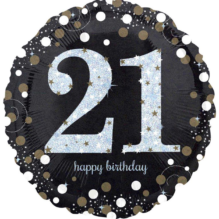 Anagram 45cm Standard Sparkling 21 Balloon, , hi-res