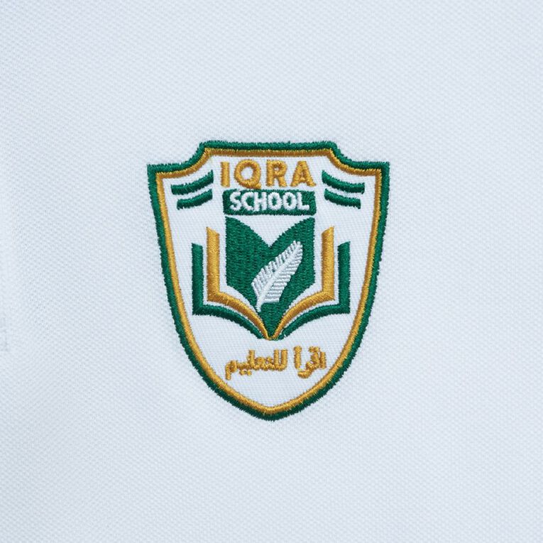 Schooltex Iqra Girls Polo With Embroidery, White, hi-res