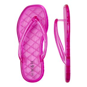H&H Women's Coloured Jelly Beach Thongs
