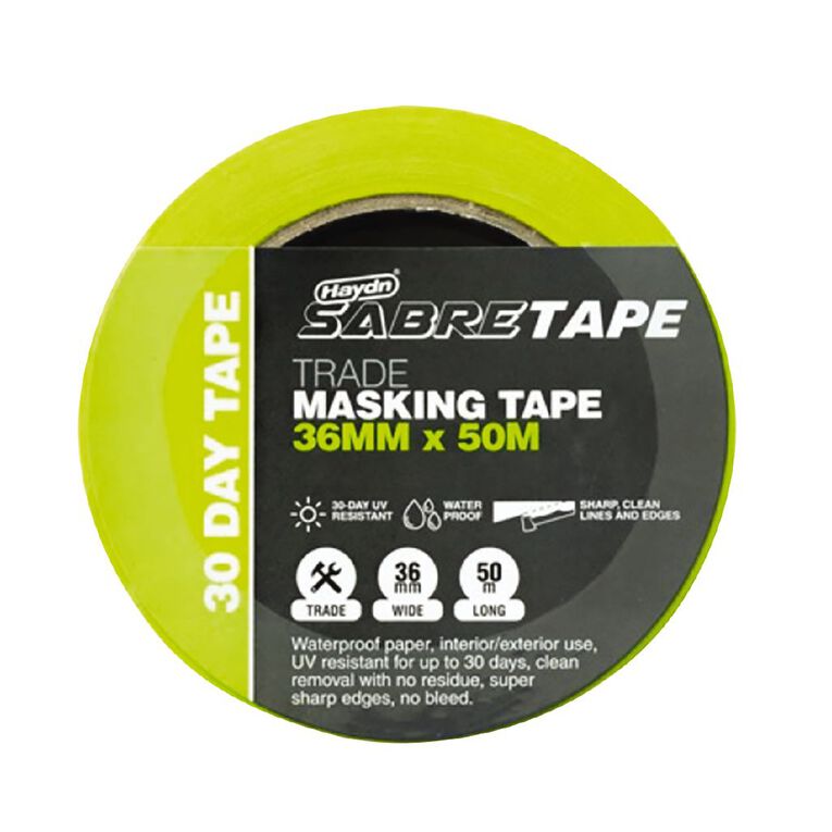 Haydn Sabre Masking Tape Green 36mm x 50m, , hi-res