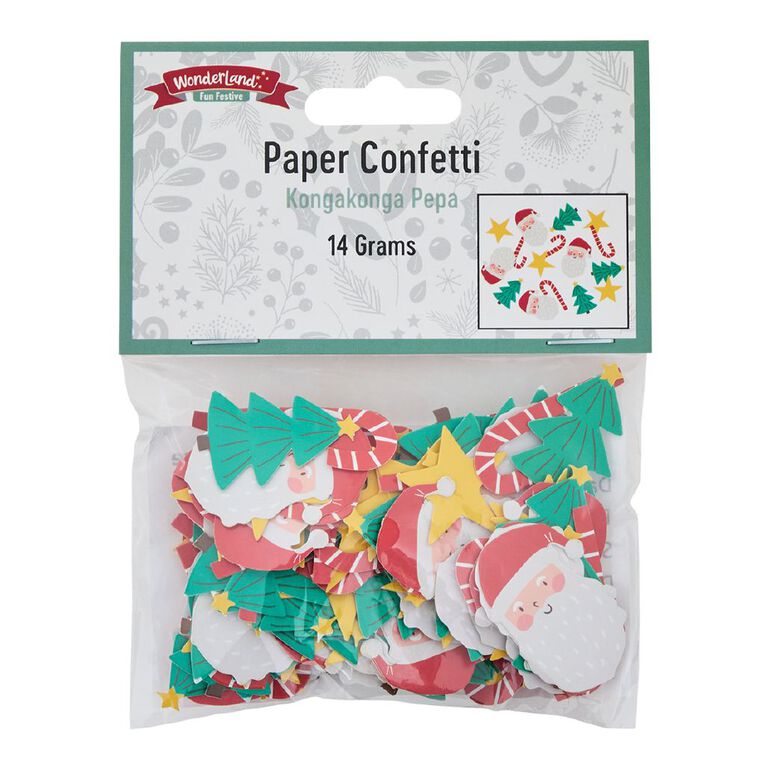 Wonderland Fun Festive Christmas Paper Confetti 14g, , hi-res