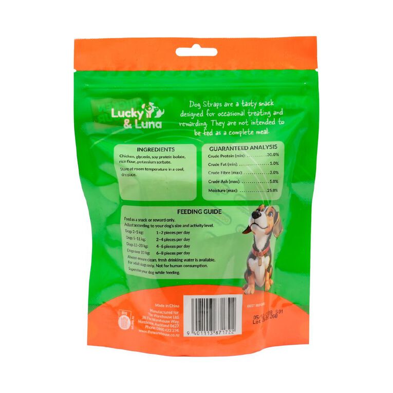 Lucky & Luna Chicken Straps 200g, , hi-res