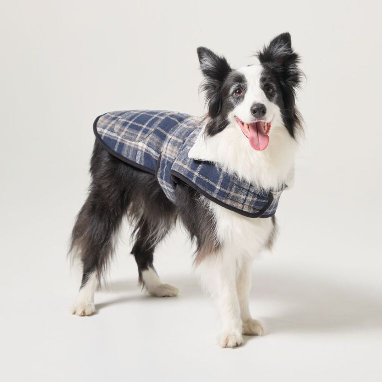 Petzone Check Jacket Blue Large