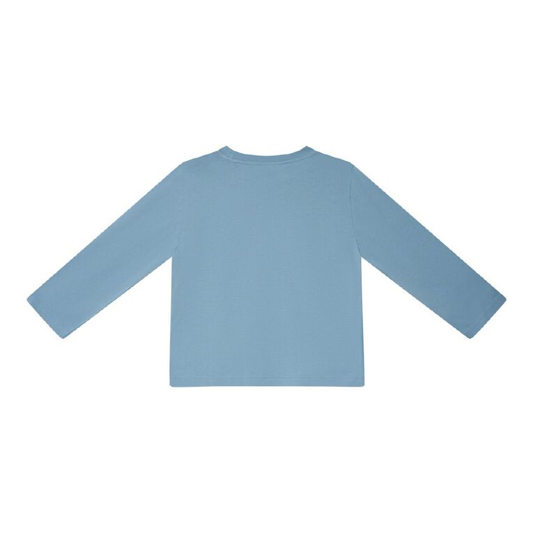 Young Original Long Sleeve Print Tee, Blue Mid, hi-res