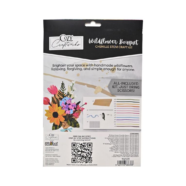 Uniti Adults Chenille Stem Kit Wildflower, , hi-res