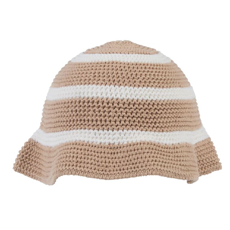 Young Original Infants' Crochet Bucket Hat, Brown Mid, hi-res