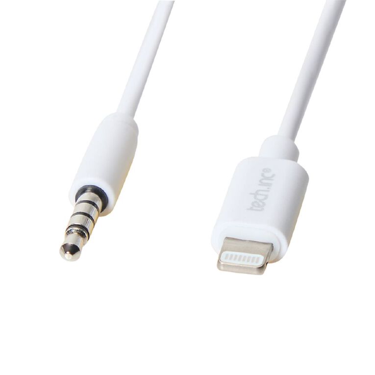 Tech.Inc Lightning to 3.5mm AUX Cable 1.5m White, , hi-res