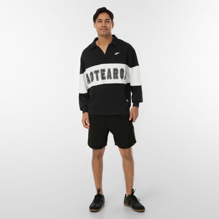 Active Intent Men's Supporter Rugby Jersey, Black, hi-res