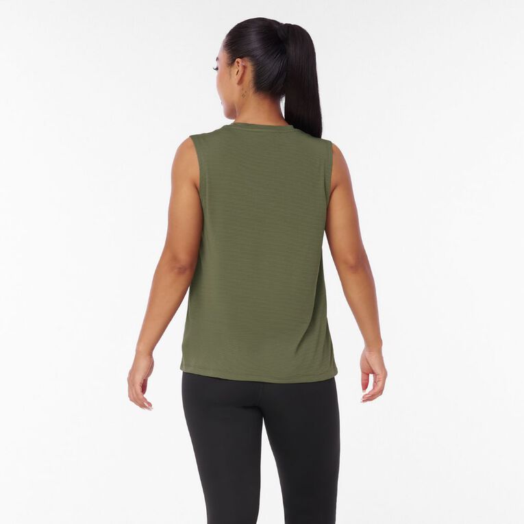 Active Intent Women's Panel Tank, Green Dark, hi-res