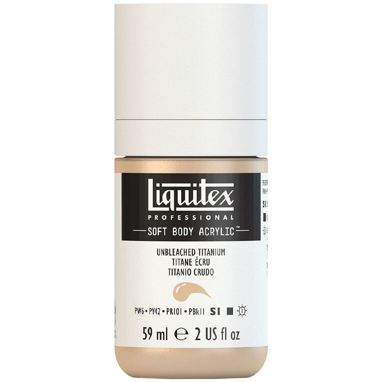 Liquitex Soft Body Acrylic Paint Unbleached Titan, , hi-res