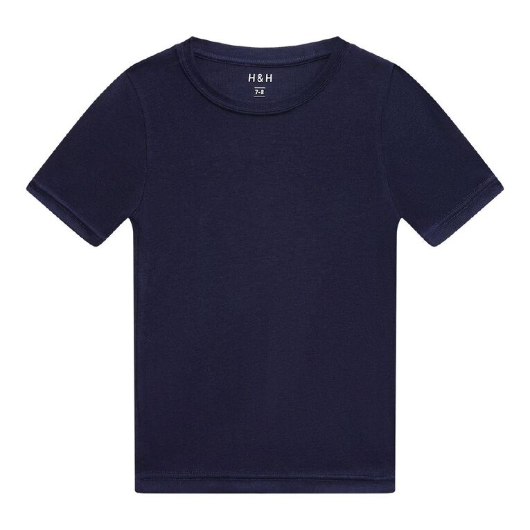H&H Kids' Thermal Short Sleeve Tee, Blue Dark, hi-res