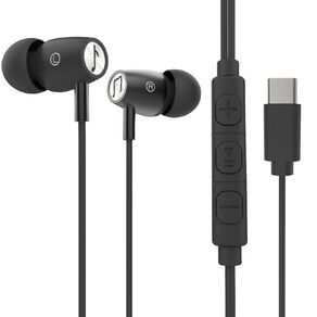 Veon In Ear USB-C Earphones with Microphone VNA06BLK Black