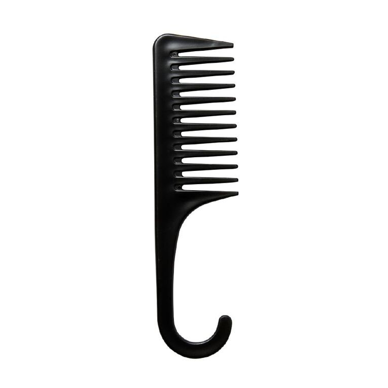 Poppi Wide Tooth Comb Black, , hi-res