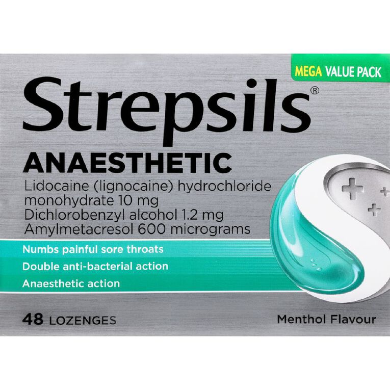 Strepsils Anaesthetic Menthol Flavour Lozenges 48 Pack, , hi-res