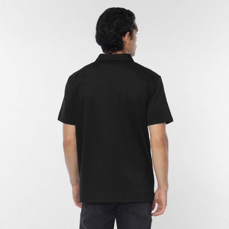 H&H Men's Easy Care Polo, Black, hi-res