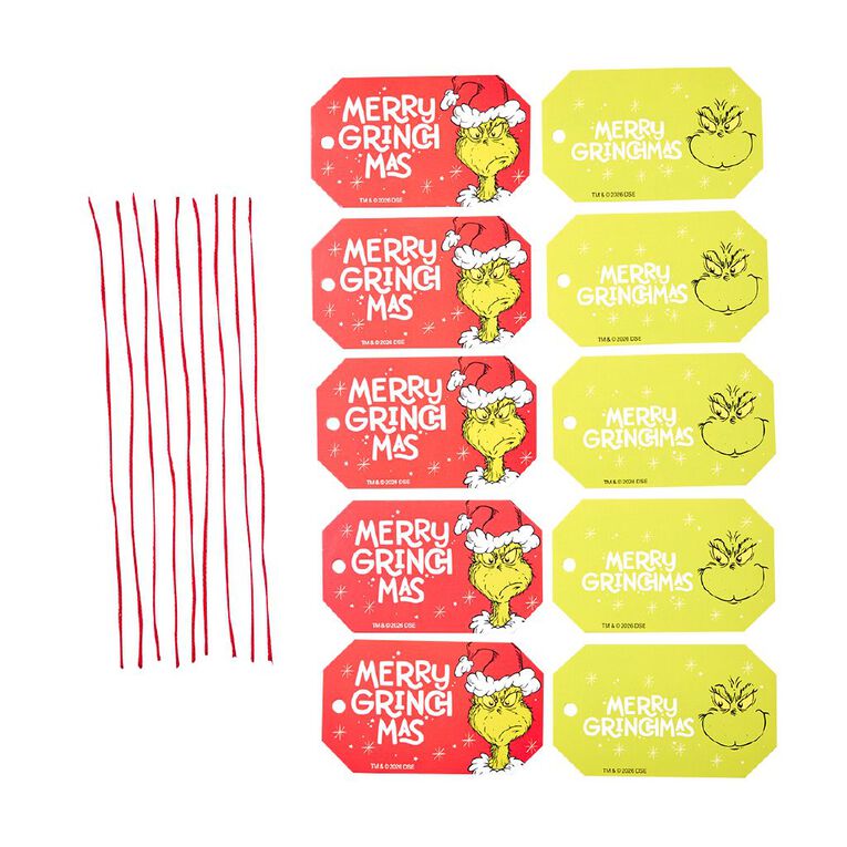 Grinch Christmas Gift Tags 10 Pack, , hi-res