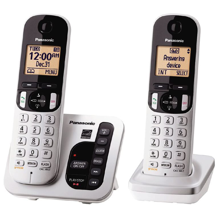 Panasonic KX-TGC222NZS Twin Cordless Handset Silver Silver, , hi-res