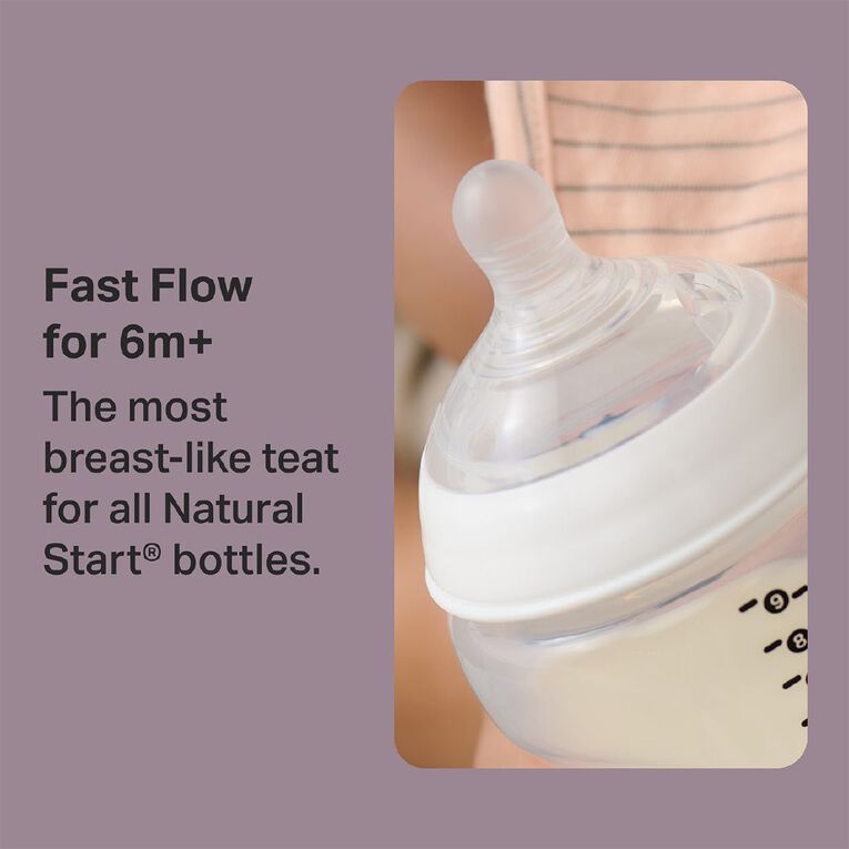 Tommee Tippee Natural Start Fast Flow Teat 2 Pack, , hi-res