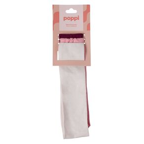 Poppi Soft Headbands Burgundy 3 Pack