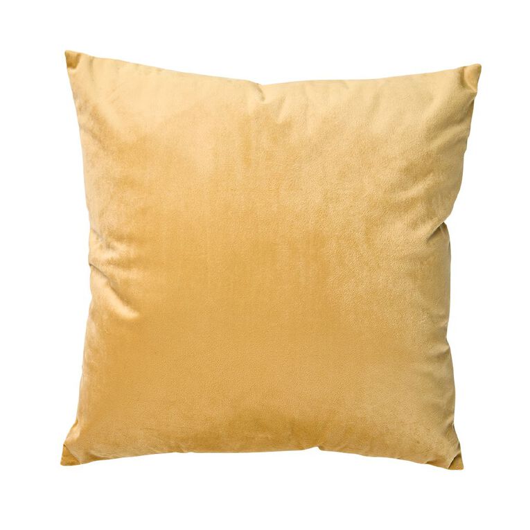Living & Co Cushion Velvet Gold 50cm x 50cm, , hi-res
