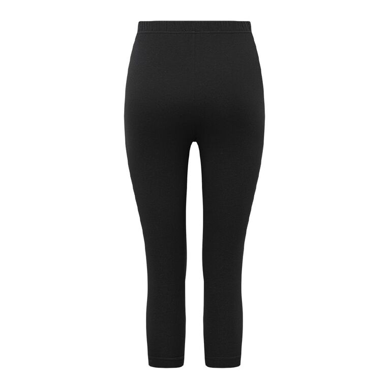 H&H Women's 3/4 Leggings, Black, hi-res
