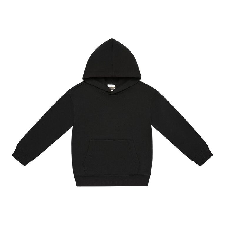 Young Original Plain Pullover Hoodie, Black, hi-res