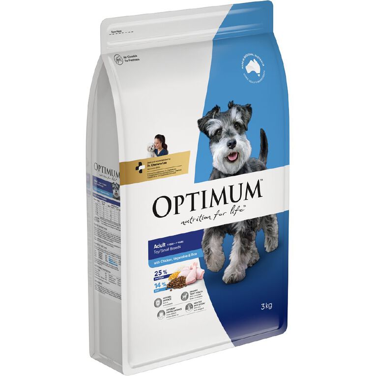 Optimum Adult Dog Small Breed Chicken Rice Vege 3kg, , hi-res