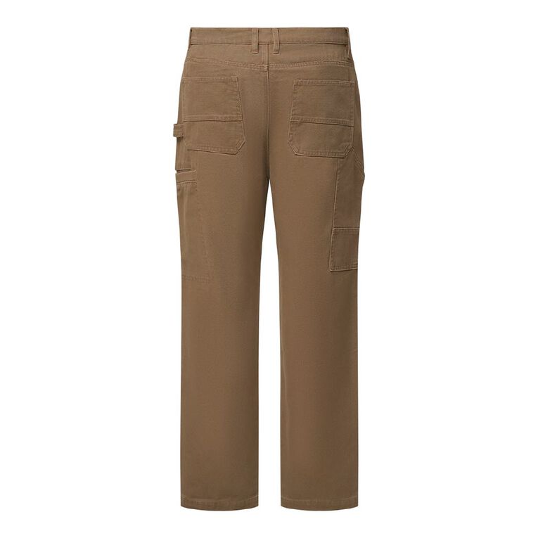 H&H Men's Relaxed Carpenter Pants, Brown Mid, hi-res