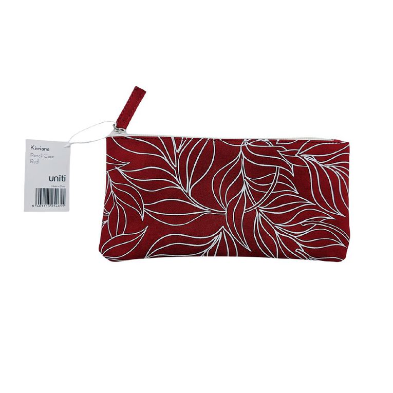 Uniti Kiwiana Single Zip Pencil Case Red, , hi-res