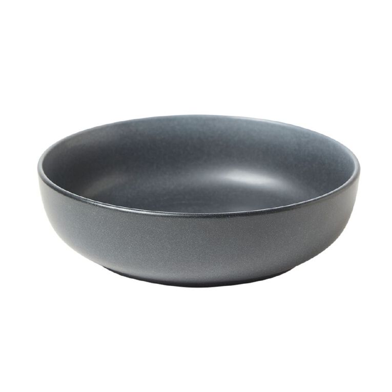 Living & Co Matte Glazed Pasta Bowl Charcoal/Grey, , hi-res