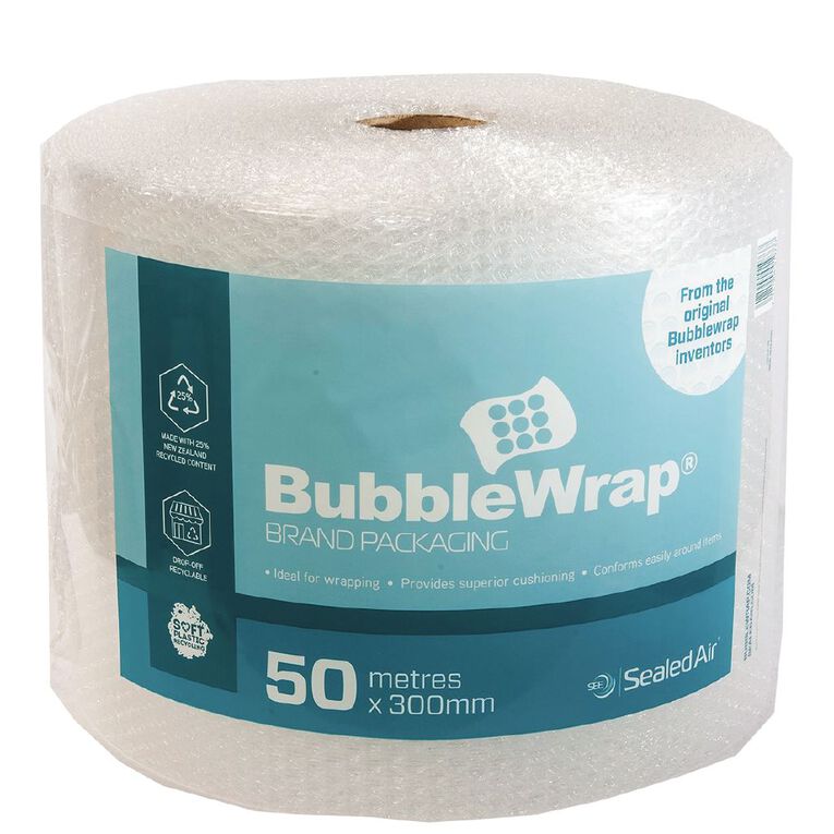 Sealed Air Recycled Bubble Wrap Roll 300mm x 50m Clear, , hi-res