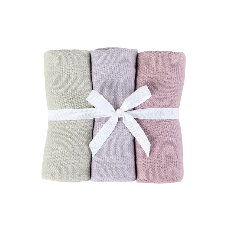 Living & Co Weave Tea Towel Pastel 3 Pack, , hi-res